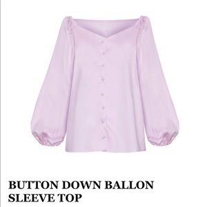 Pixie Market Lilac Button Top. Size M